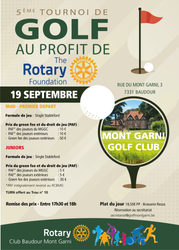 ⛳ ÉVÉNEMENT : 5ème Tournoi de Golf du RCBMG